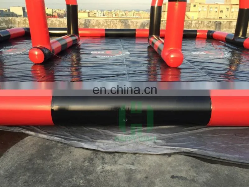 HI good quality durable pvc sports flooring black and red inflatable zorb ball race track