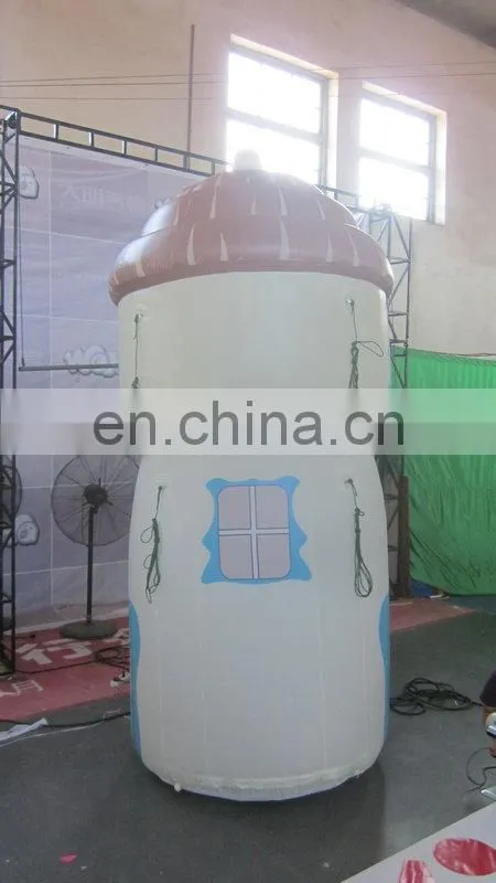 popular printed small inflatable house with led light for decoration