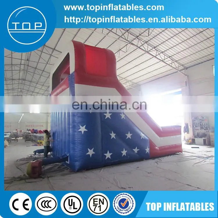 Giant inflatable water slide park American flag slide