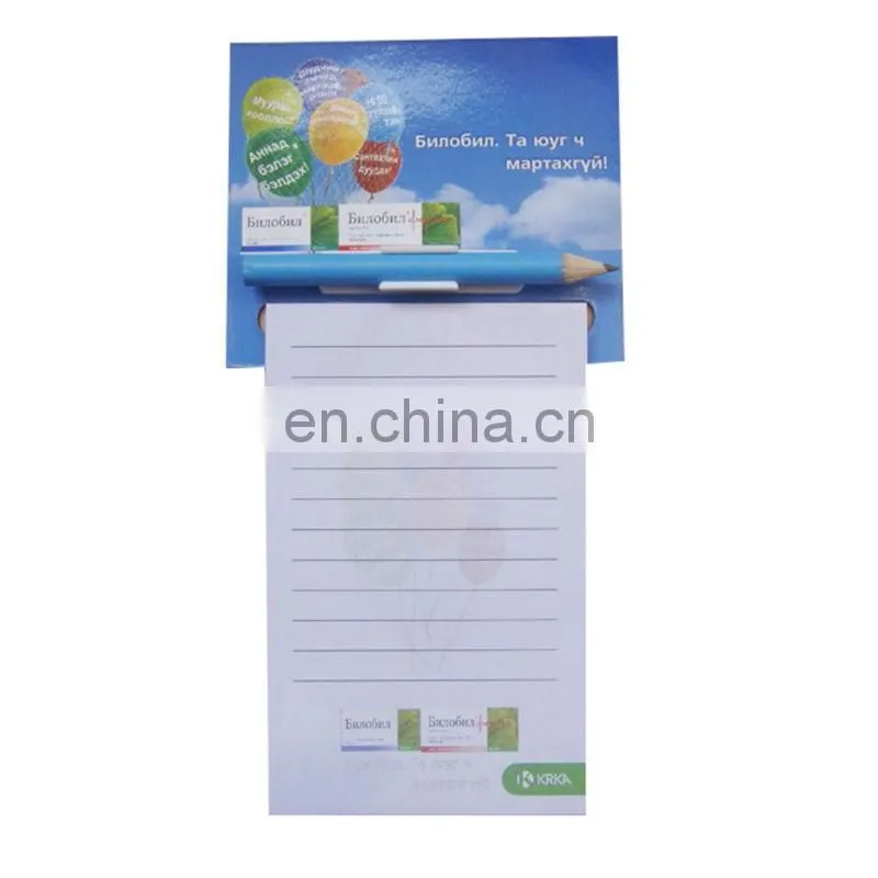 oem design good promotional gift fridge magnet note pad