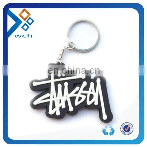 Customized Logo Printed Cheap Rubber Keychain