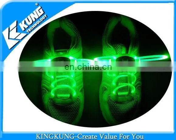 Latest electric shoelaces with different color light on wholesale