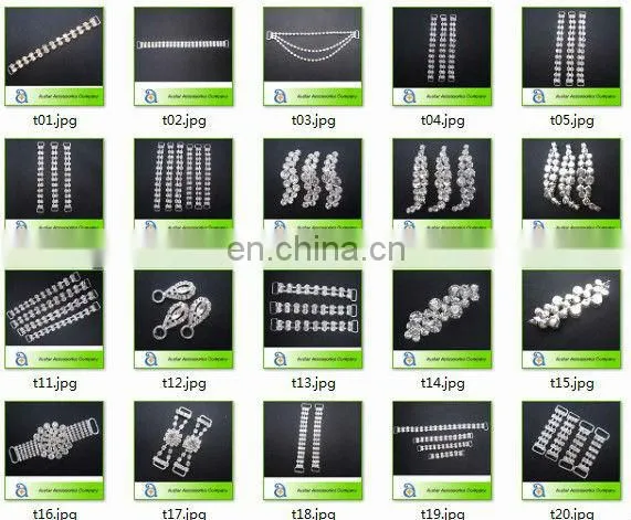 Fashion silver bra bikini connectors for ladies swimwear accessory