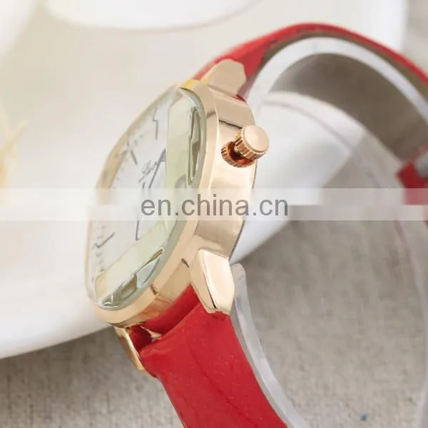 Popular leather watch fancy wrist watch women