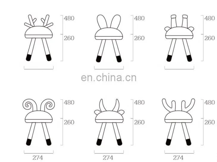 marine out door Little Deer Stool Child Solid Wood Chair Learning Stool Solid Wood Chair