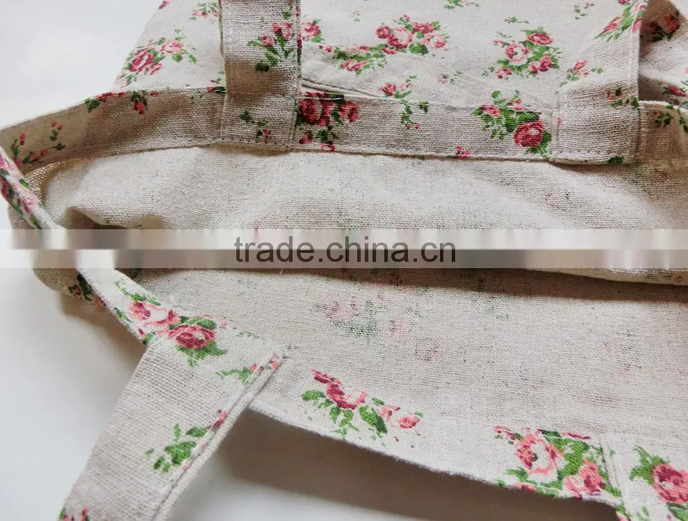 Wholesale Printing design linen shopping bag