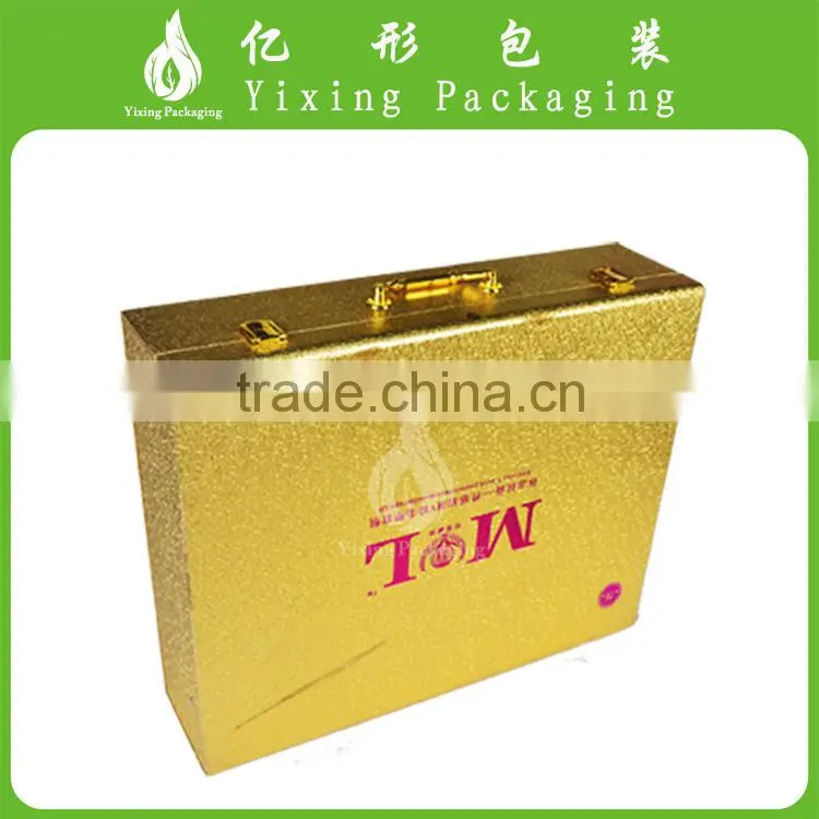 PU leather box for cosmetic/ PU leather box with two layer