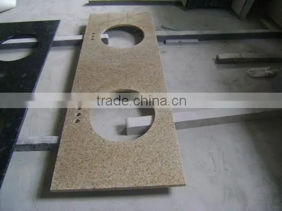 Hotel Bathroom Sunset Gold Granite Vanity Tops, Sunset Gold Vanity Tops