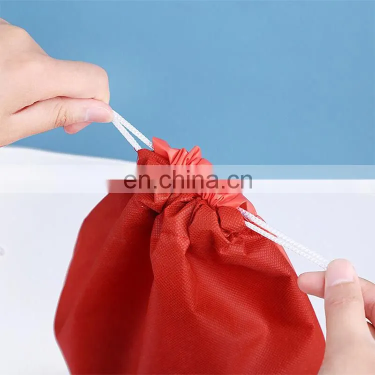 Customized Recyclable Non Woven Drawstring Shoe Bag Making Machine