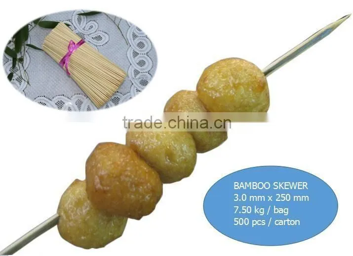 round bamboo skewer