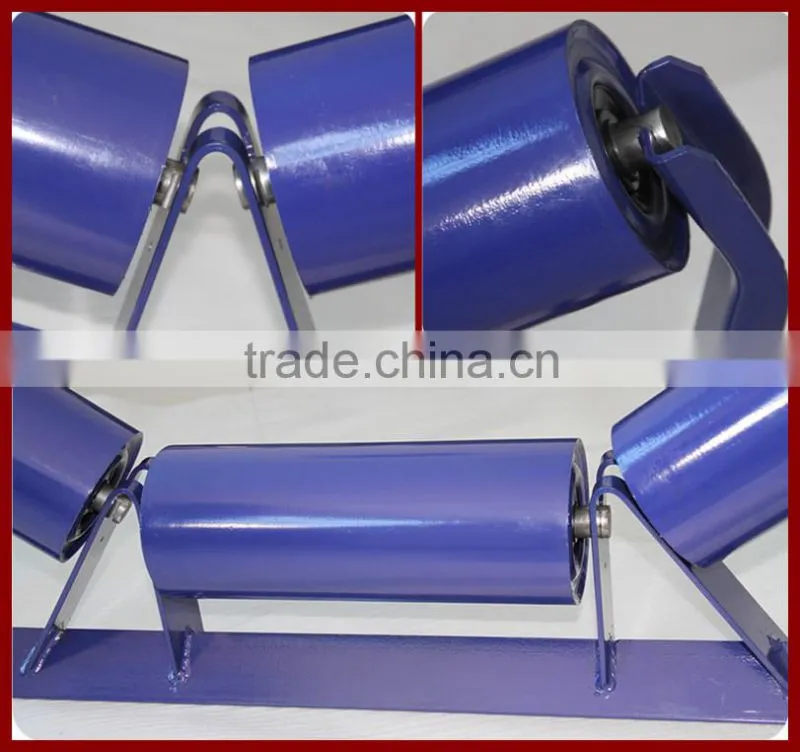 self aligning conveyor roller frame for cement screw conveyor