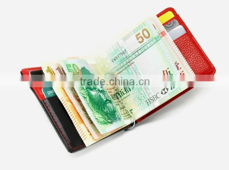 new geniune nappa leather wallet for men bifold wallet with money clip