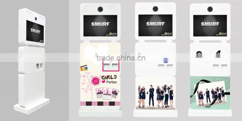 2015 Portable Design Touch Screen Self-service Photo Booth Kiosk