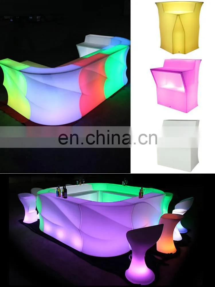color changing led straight bar design led mobile bar portable cocktail waterproof led bar counter