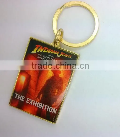 Metal Anti-bronzed Keychain With Leather