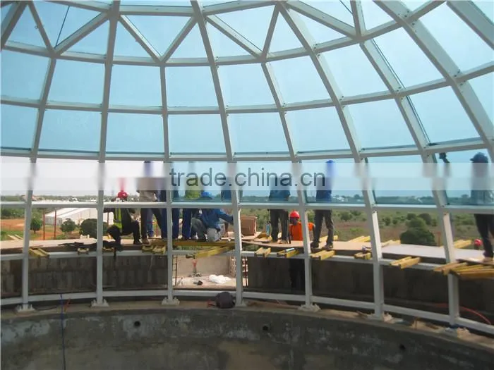 Light steel structure modern building glass dome
