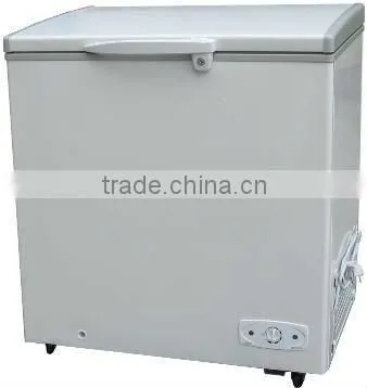 ETL certified 200L commercial sliding door deep freezer with lock