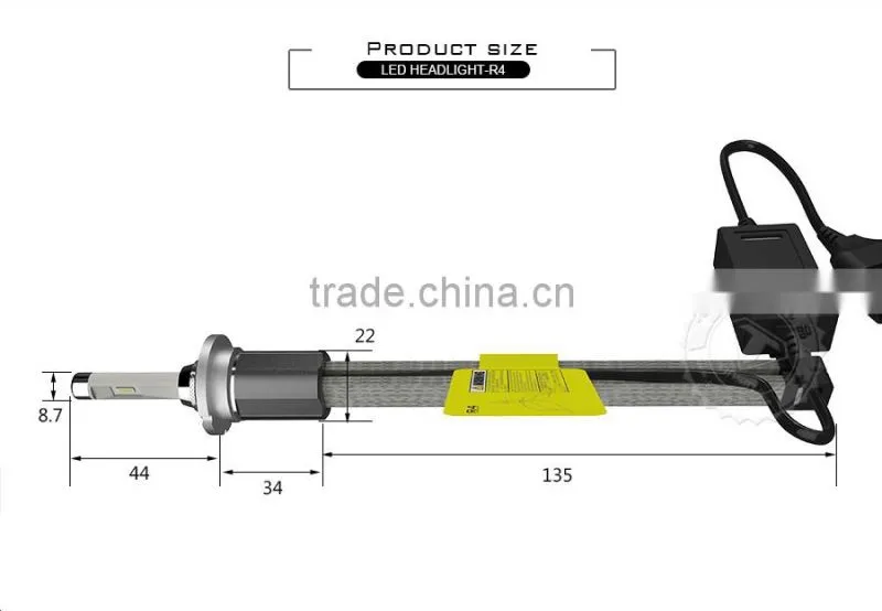 Recently new product R4 led headlight D2S H1 H3 H4(9003) H7 H8/9/11 LED Lamp Type and 12V Voltage for BMW LED head lamp