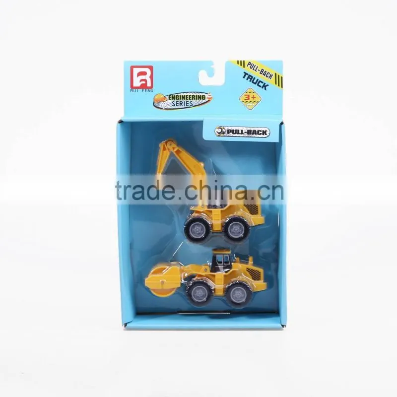 2 In 1Pull-back Construction Trucks Playset