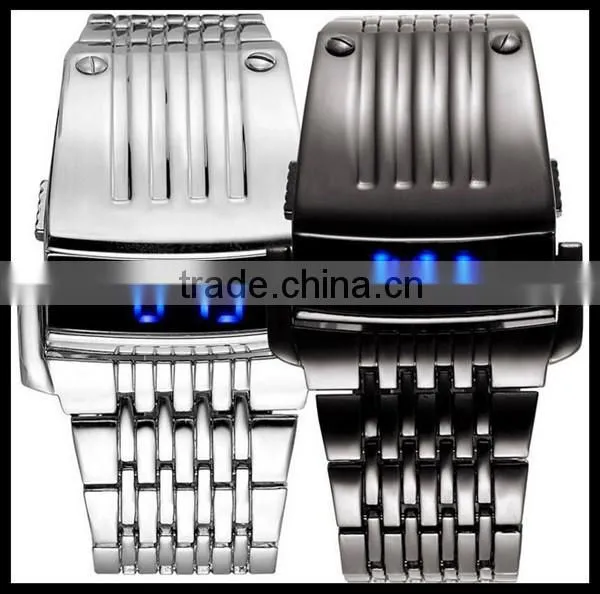 alibaba express LCD watch Iron Man Wrist Watch stainless Steel Men's watch