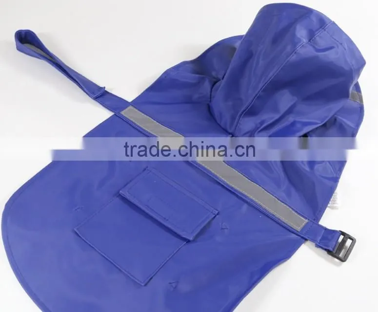 waterproof PU reflective tage large size pet raincoat dog