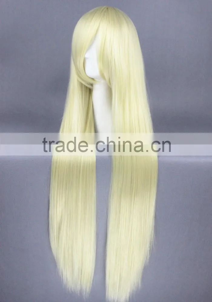 High Quality 100cm Long Straight Loveless Wig Agatsuma Soubi Beige Cosplay Hair Wig Synthetic Anime Wig