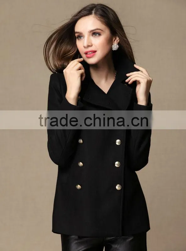 2013 winter new fashion lady double-breasted coat
