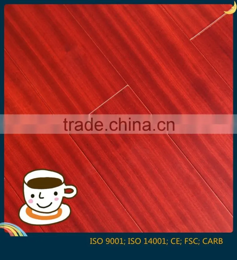 Multilayer Red teak Engineered wood Flooring Hot sale