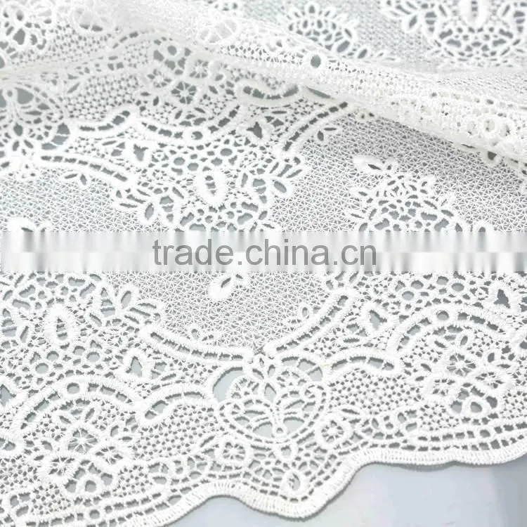 Top quantity New product indian ladies embroidery designs lace voile fabric for vest