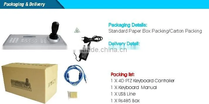 RS232 RS485 3D Analog USB PTZ Camera Keyboard Controller