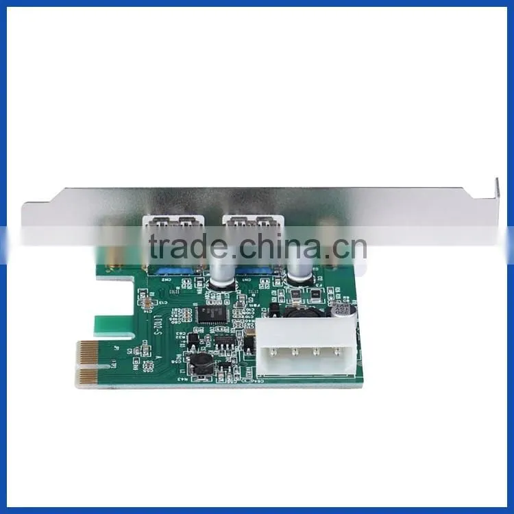 2 Ports 5Gbps USB3.0 Adapter PCI-E 3.0 USB Expansion Card With low profile bracket