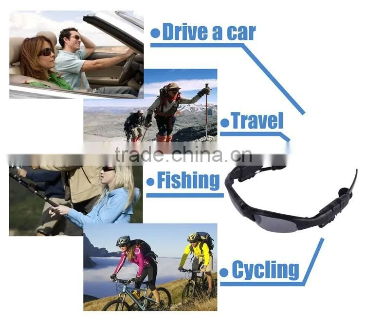 2016 New Wireless bluetooth polarized sunglasses Stereo Music Phone Call Headset for Music BT103