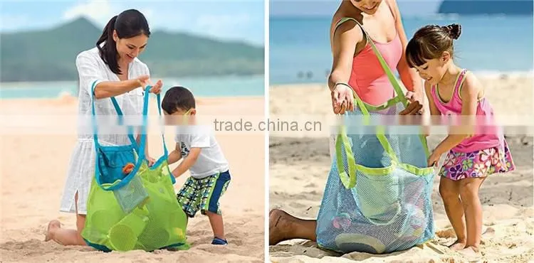 Newest Extra Large Sand Away Kids Baby Extra Large Sand Away Mesh Beach Toy Storage Bag