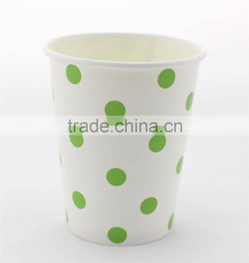 2015 Special Products Hot&Cold Drinking Polka Dot Tissue Paper Cup