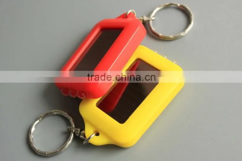 Mini led flashlight keychain Solar Powered Flashlight Keychain with display box