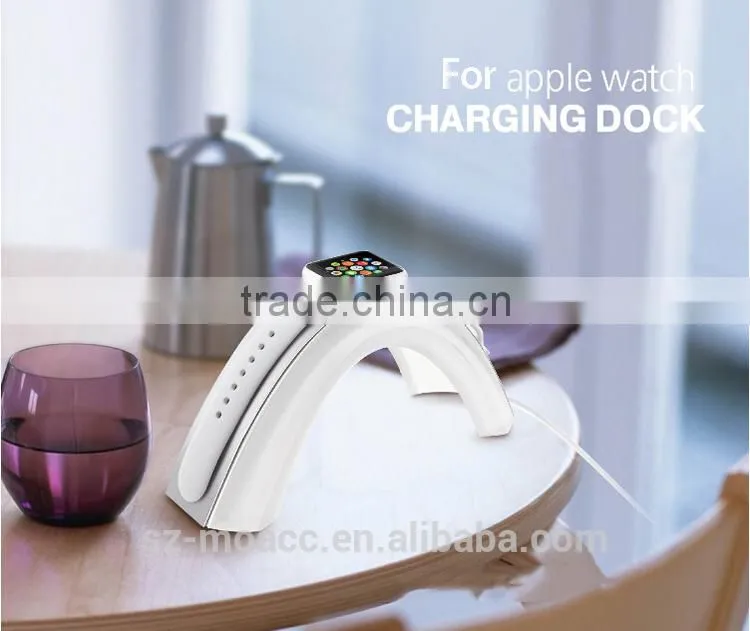 Aluminum and acrylic material Rainbow for Apple Watch Stand,Aluminum Display For Apple Watch Charger Stand