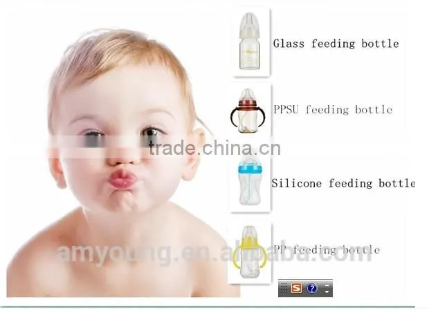 230ml/8oz USA Thermal Sensitive Extra Wide Neck Breathing Silicone Baby Nursing Bottle China Silicone Baby Bottles A-1107