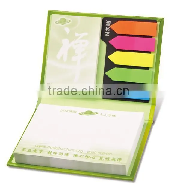 combined sticky memo pad, hard cover sticky memo pad, school and office supply sticky memo pad manufacturer and sales