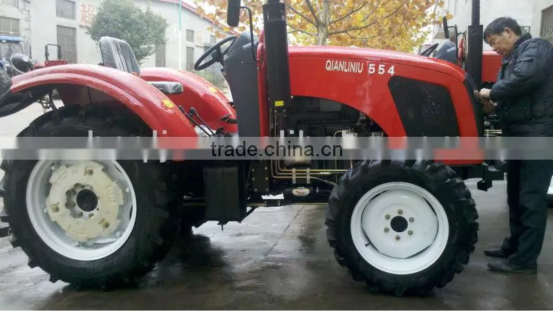 strong brake momentum QLN 55hp 4wd farm wheeled traktor(farm implements are available)
