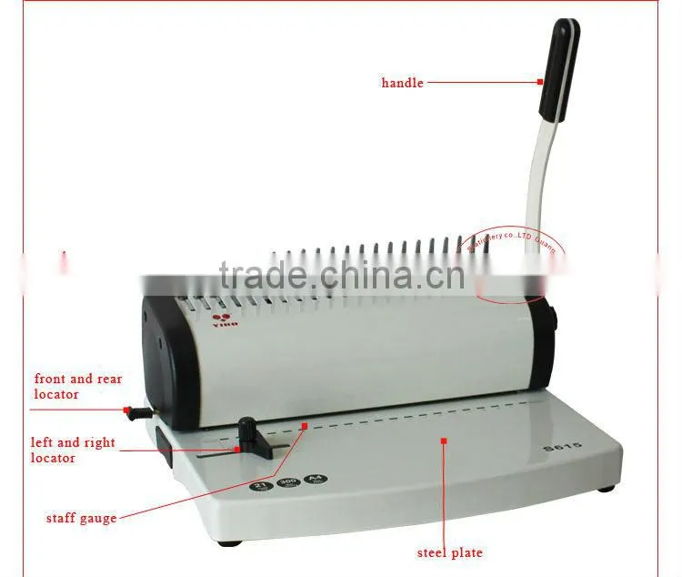 Spiral book binding machine