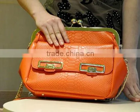 hot sale fahion different colors crocodile metal frame handbags