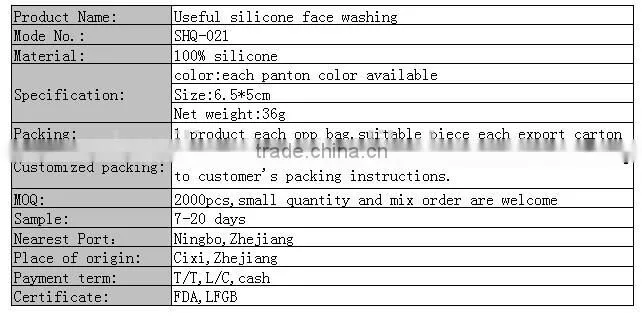Useful silicone face washing