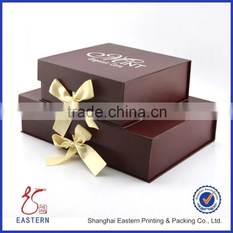Ribbon Tie Gift Packaging Boxes/Cardboard Box With Ribbon Tie