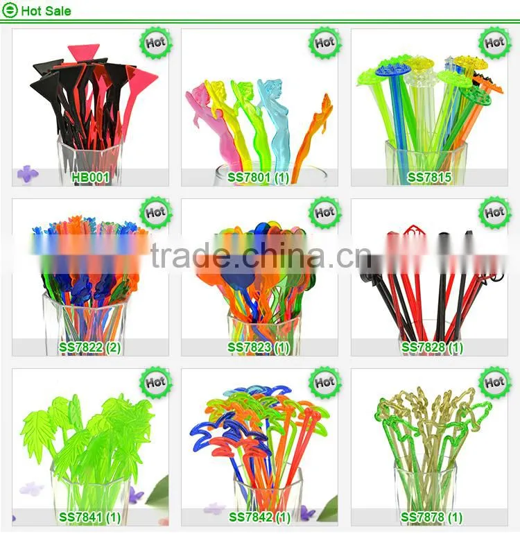 Cocktail drinking poker stirrer swizzle stirrer