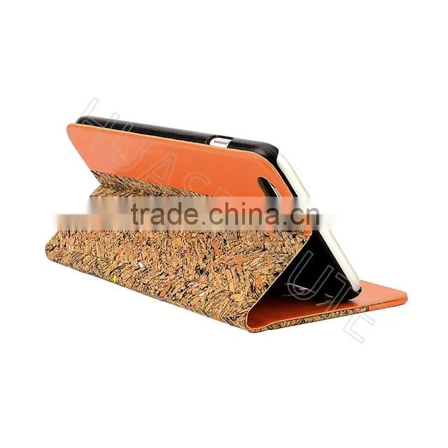 Wholesales Real Wooden and Leather Coating Flip Cellphone Case for iPhone 6s