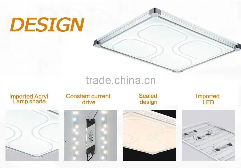 Square aluminum led ceiling light 48W