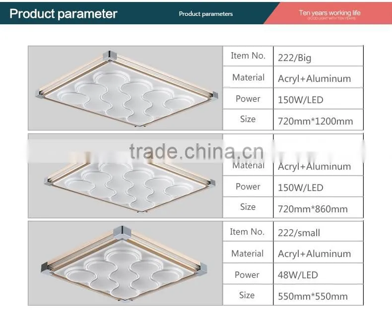 Popular dubai ceiling light led indoor led ceiling lamp