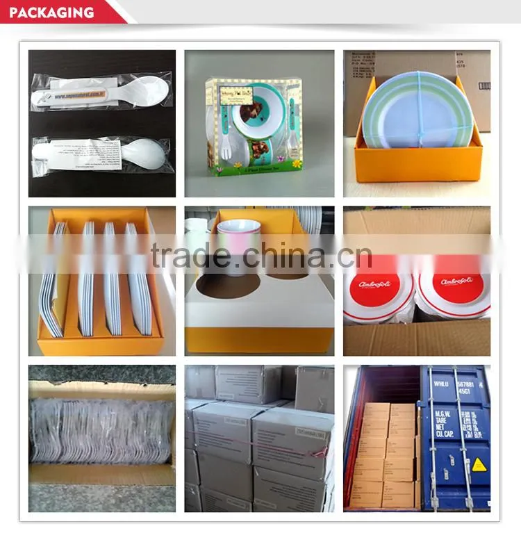 Oblong shape melamine food servicing tray with handles