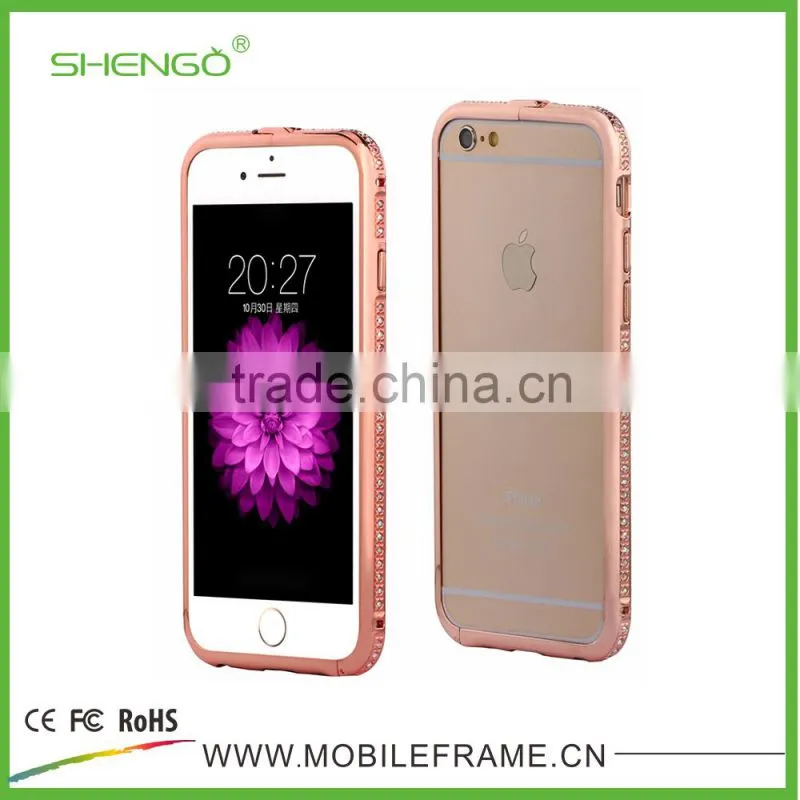 Diamond Metal Bumper Buckle Case for iPhone 6 Plus