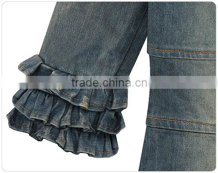 2015 New arrival Latest half sleeve denim halter dress retro denim woman one-piece office dress